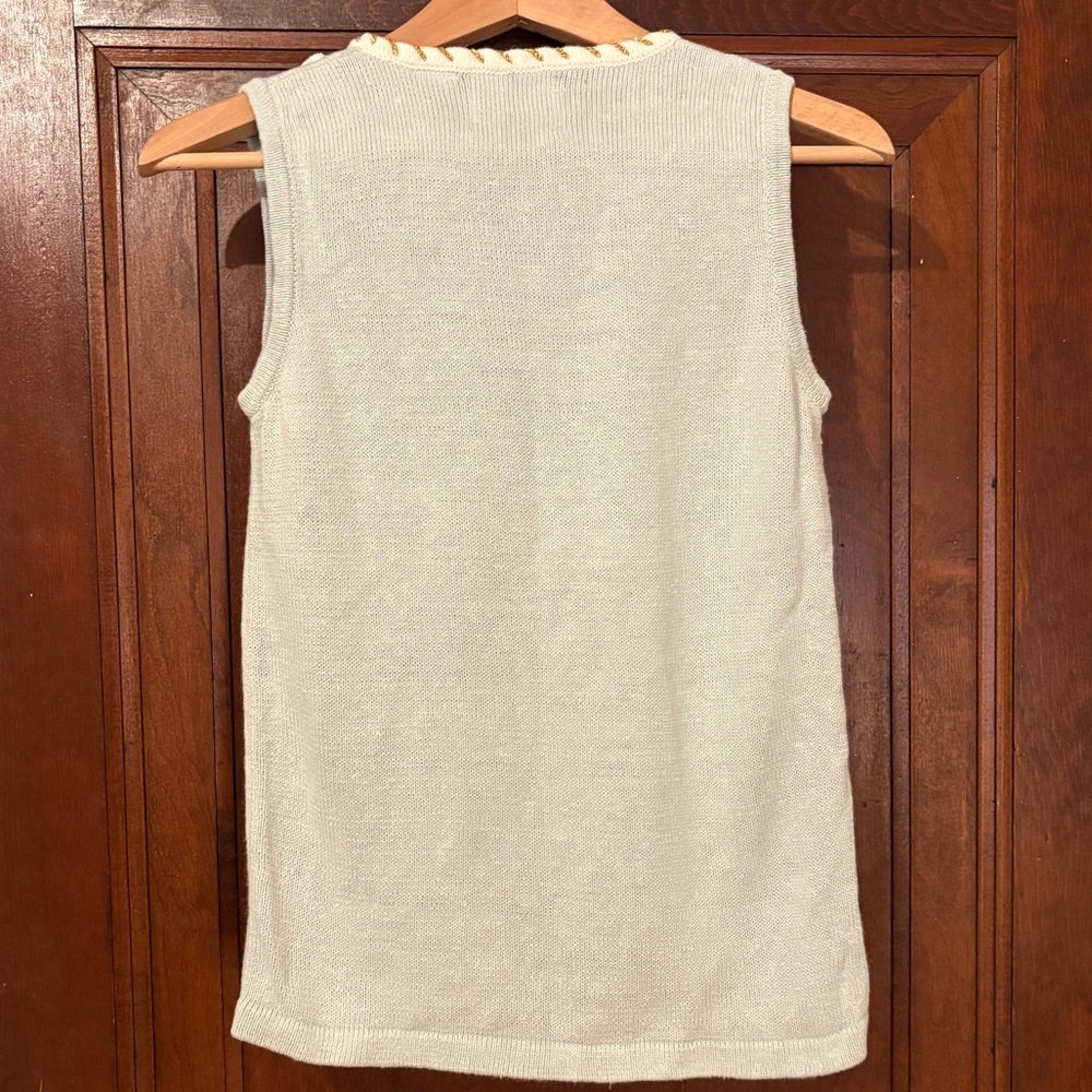 Baby Blue Sleeveless Knit Sweater Top - Picture 3 of 4